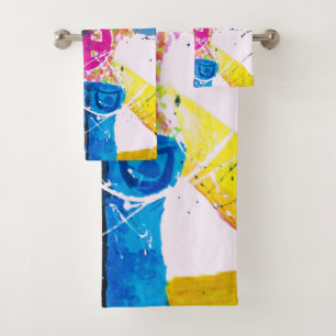 Groovy Hippie Friedenszeichen Badhandtuch Set
