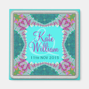 Groovy Hippie Happy Save the Date Magnet