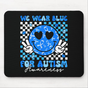 Groovy Hippie-Lächeln Autismus-Bewusstsein Männer  Mousepad