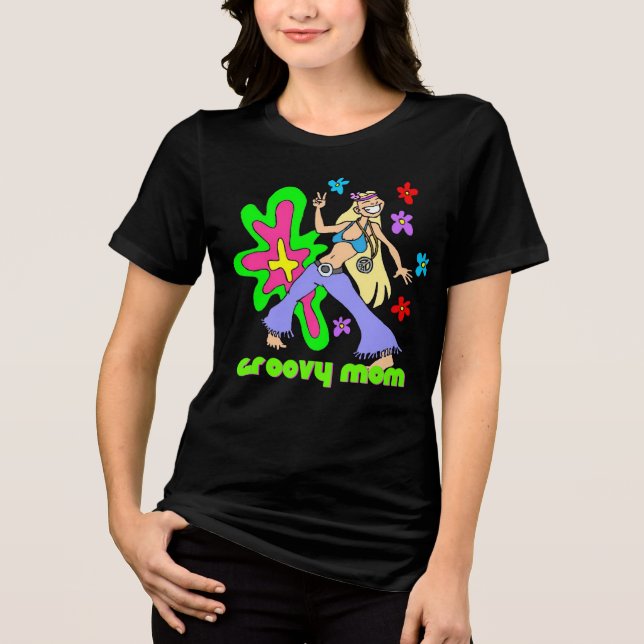 Groovy Hippie Mama T - Shirt (Vorderseite)