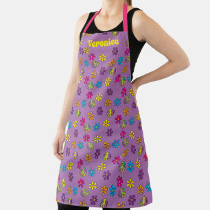 Groovy Hippie Peace and Blume Dusche Schürze
