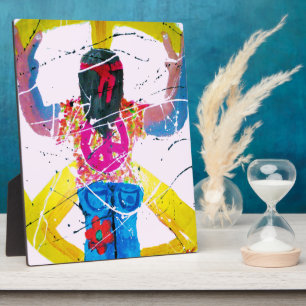 Groovy Hippie Peace Sign Fotoplatte