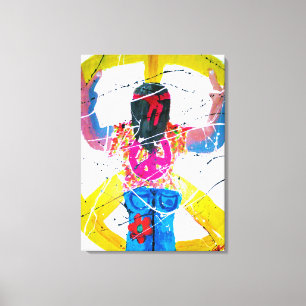 Groovy Hippie Peace Sign Leinwanddruck