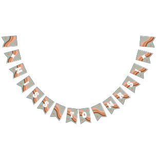 Groovy Hippie Retro Miss zur Mrs Brautparty Wimpelkette