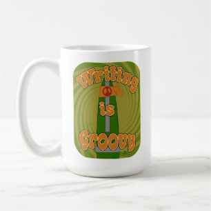 Groovy Hippie Stift Lustiger Schriftsteller Stil Kaffeetasse