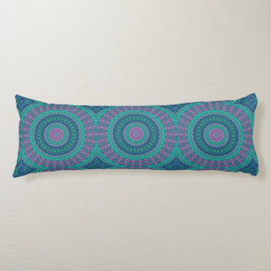 Groovy Hippie Trippy Farbige Juwel-Ton Mandala Seitenschläferkissen