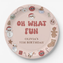 Groovy Hippie Weihnachtsgeburt Pappteller