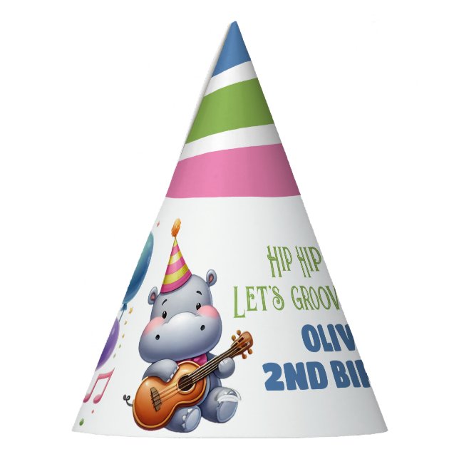 "Groovy Hippo Birthday Bash Bonanza!" Partyhütchen (Links)