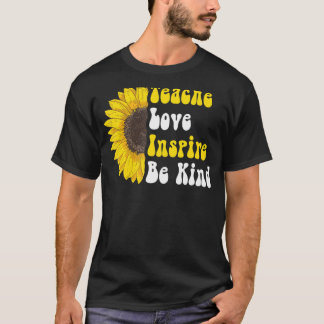 Groovy Hippy Teacher Seien nette Liebe Inspirier E T-Shirt