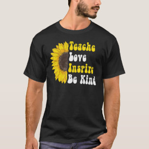 Groovy Hippy Teacher Seien nette Liebe Inspirier E T-Shirt