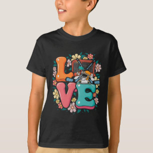 Groovy Hockey Liebe Eishockey Liebhaber Helm Stock T-Shirt