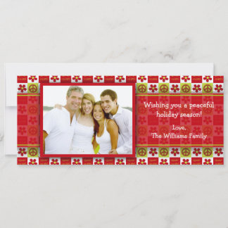 Groovy Holiday Foto Card Feiertagskarte