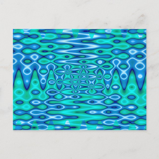 Groovy Horizon blau Postkarte (Vorderseite)