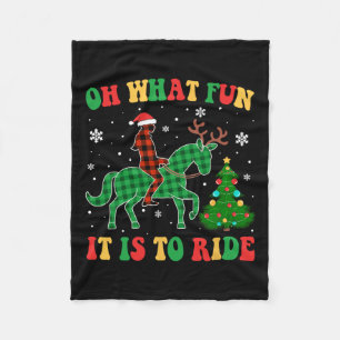 Groovy Horse Oh, was Spaß es ist Weihnachten zu re Fleecedecke