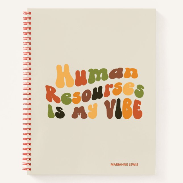 Groovy Human Resources ist meine Vision, HR Notizbuch (Vorderseite)