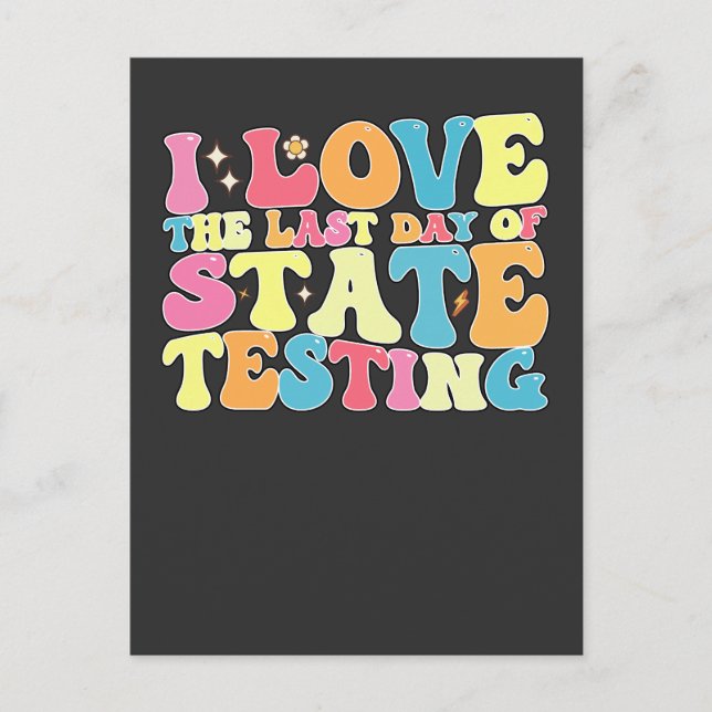 Groovy I - Liebe des letzten Tages der Prüfung des Einladungspostkarte (Vorderseite)