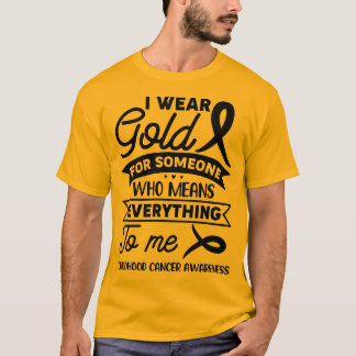 Groovy I trägt Gold für das Bewusstsein für Krebs  T-Shirt