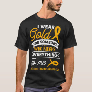 Groovy I trägt Gold für das Bewusstsein für Krebs T-Shirt