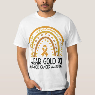 Groovy I trägt Gold für das Bewusstsein für Krebs  T-Shirt