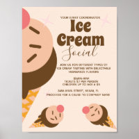 Groovy Ice Cream Cone Sozialer Flyer