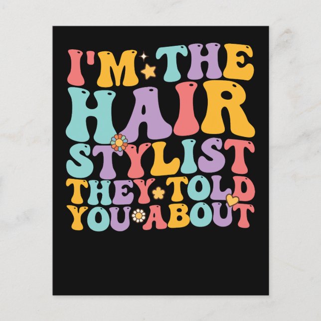 Groovy ich bin der Friseursalon, von dem sie dir e Flyer (Vorne)