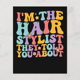 Groovy ich bin der Friseursalon, von dem sie dir e Flyer