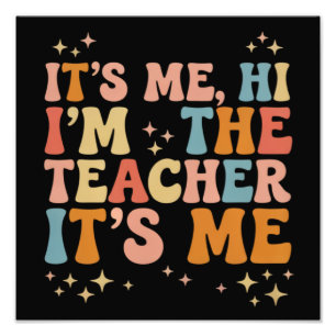 Groovy, ich bin's, hi, ich bin der Lehrer, ich bin Fotodruck
