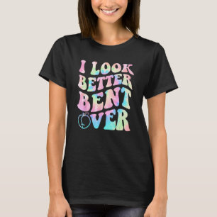 Groovy ich sehe besser gebückt aus Pfirsich-Po 1 T-Shirt