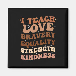 Groovy ich unterrichte Black History Month Melanin Magnet