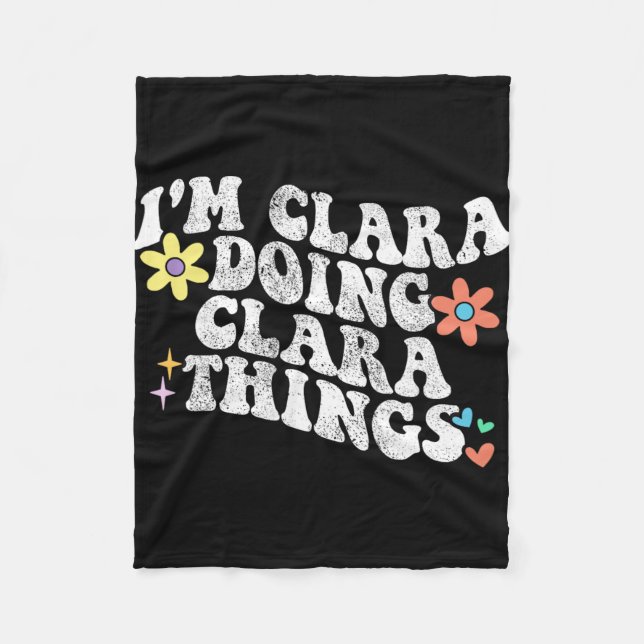 Groovy Im Clara Doing Clara Things Funny Mother Fleecedecke (Vorderseite)