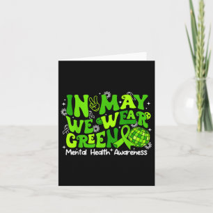 Groovy im Mai tragen wir grüne Ribbon psychische G Karte