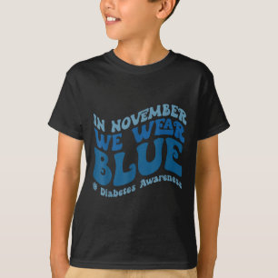 Groovy im November tragen wir blaues Diabetes-Bewu T-Shirt