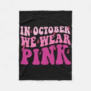 Groovy im Oktober tragen wir rosafarbenes Brustkre Fleecedecke