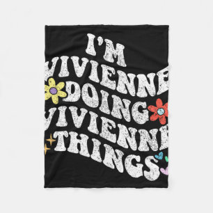 Groovy Im Vivienne Doing Vivienne Things Funny Fleecedecke
