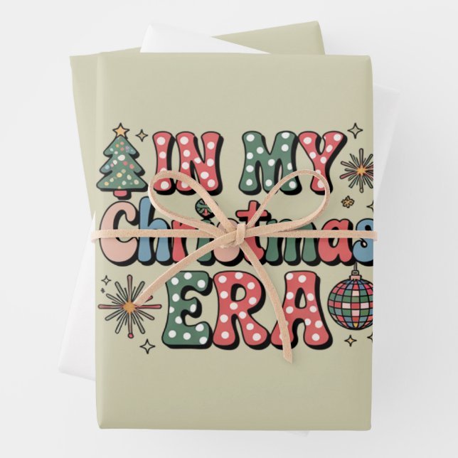 Groovy in meiner Weihnachtszeit Funny Teacher Geschenkpapier Set (Beispiel)