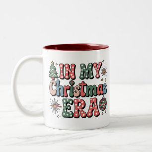 Groovy in meiner Weihnachtszeit lustiger Lehrer Zweifarbige Tasse