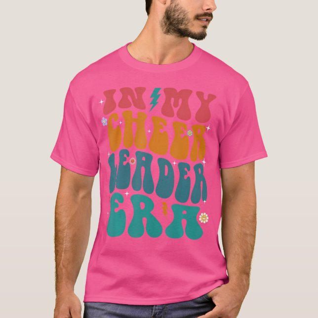 Groovy In My Cheer Coach Era Cheerleader Cheerlead T-Shirt (Vorderseite)