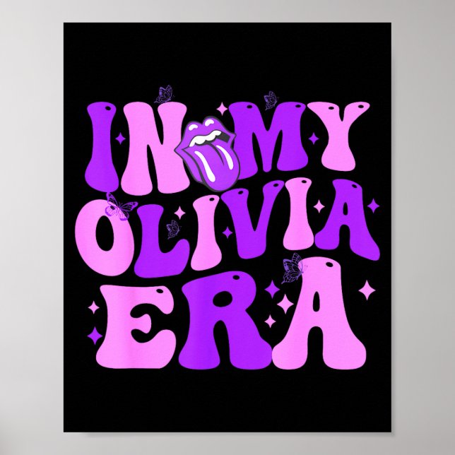 Groovy In My Olivia Era For Men Women Kids Funny S Poster (Vorne)