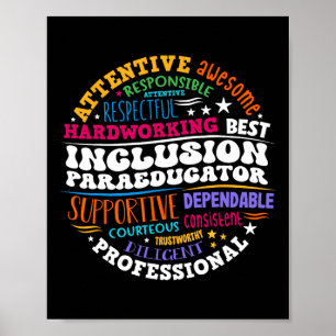 Groovy Inclusion Paraeducator - Besondere Bildung Poster