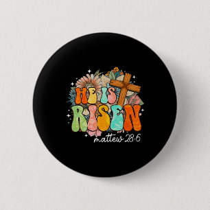 Groovy ist Risen Cross Jesus Religious Oster Ch Button