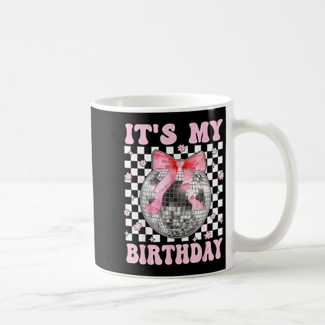 Groovy It's My Birthday Teens Girls Disco Ball Coq Kaffeetasse (Rechts)