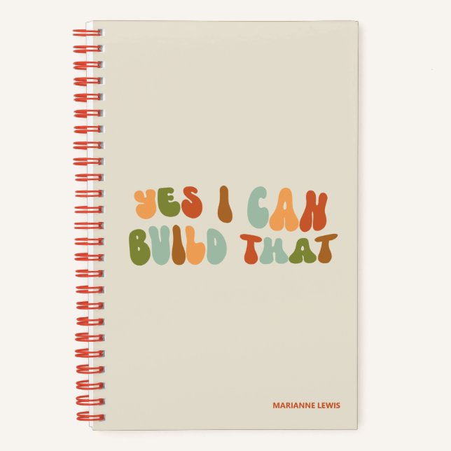 Groovy Ja, das kann ich bauen, Builder, Maker Notizbuch (Vorderseite)