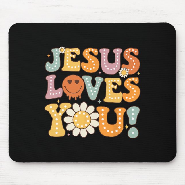 Groovy Jesus Lieben, die du Kinder Kinder religiös Mousepad (Vorne)