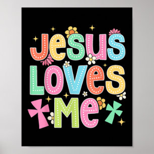 Groovy Jesus liebt mich Biblisch Christliche Kirch Poster