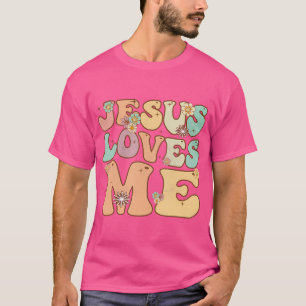 Groovy Jesus liebt mich Vintage Retro Christliche T-Shirt