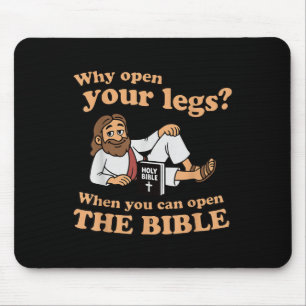 Groovy Jesus, warum deine Beine öffnen, wenn du ö Mousepad