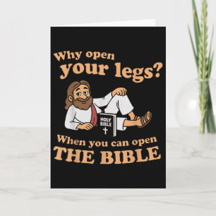Groovy Jesus Warum öffne deine Beine, wenn du öffn Karte