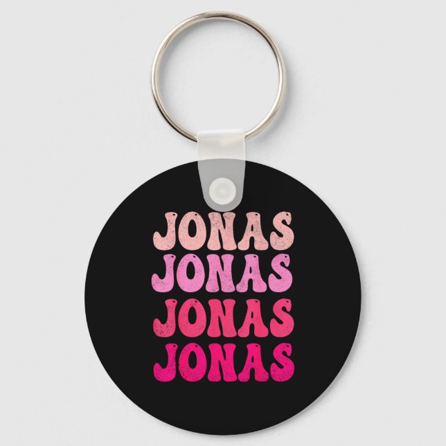 Groovy Jonas First Name D I Love Jonas Tees Meme  Schlüsselanhänger (Vorderseite)