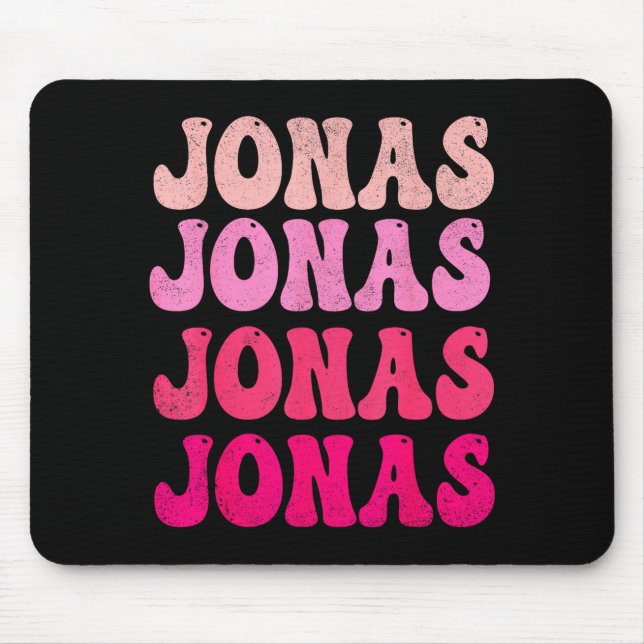 Groovy Jonas Vorname D I Love Jonas Tees Meme  Mousepad (Vorne)