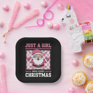 Groovy Just A Girl, die Weihnachten Weihnachten We Pappteller